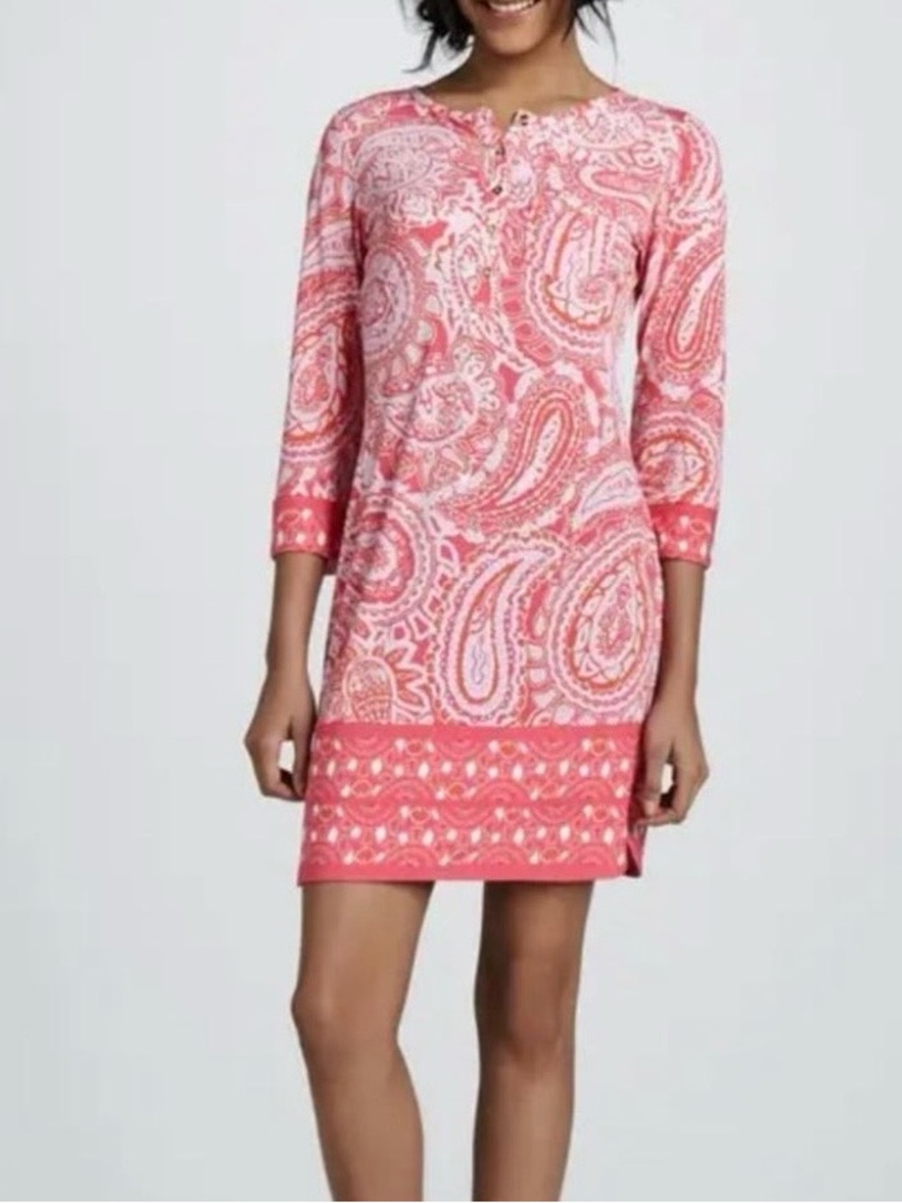 Ali Ro Pink Paisley Shift Dress